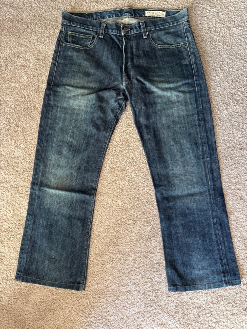 Polo by Ralph Lauren Men's Straight Jeans in Dark Indigo Wash